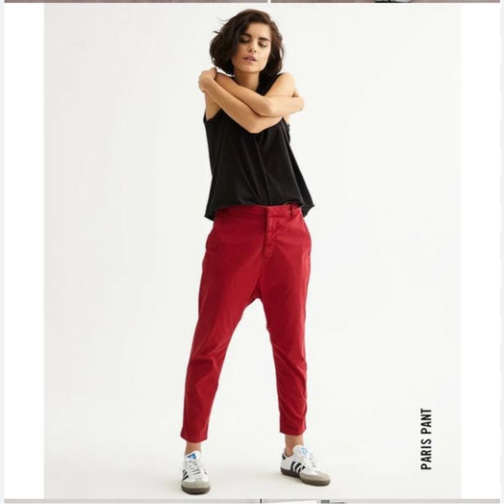 Nili Lotan Paris Pants, Size 8, Sunkissed Red
